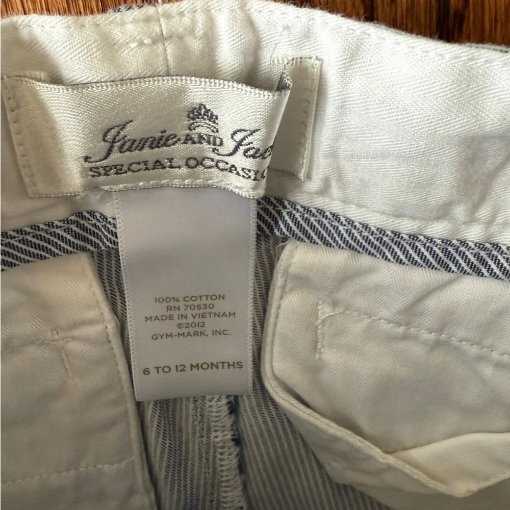 Janie & Jack Blue Striped Oxford Vest & Pants - Special Occasions - Size 6-12 mo